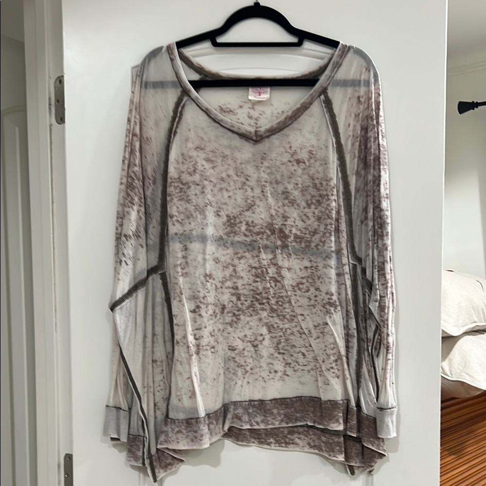 Sheer Brown Women's Top